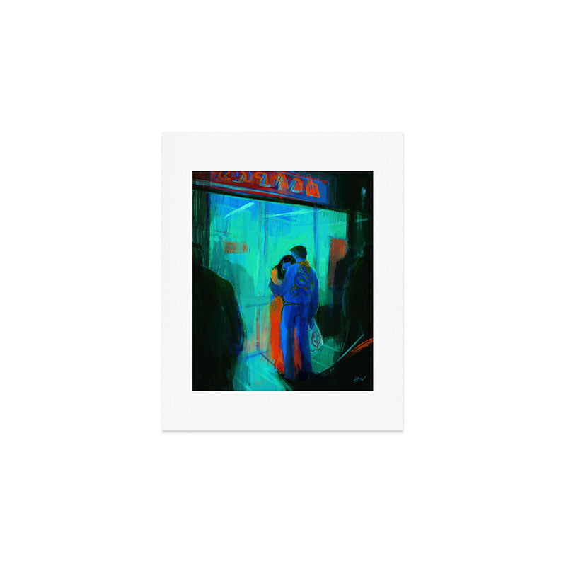 Happy Shoppers Print Art Print Gallery Image 1