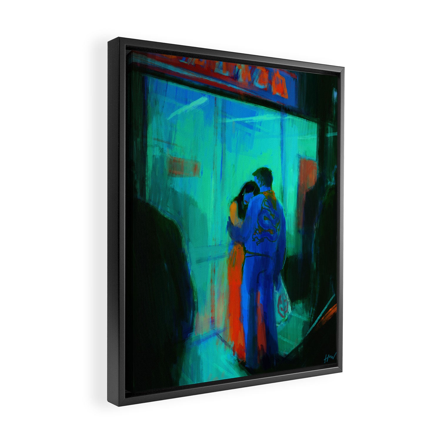 Happy Shoppers Print Framed Canvas Print Gallery Image 2
