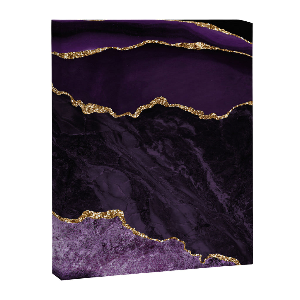 Agate Purple Gold Glitter Design Canvas Print Gallery Image 8