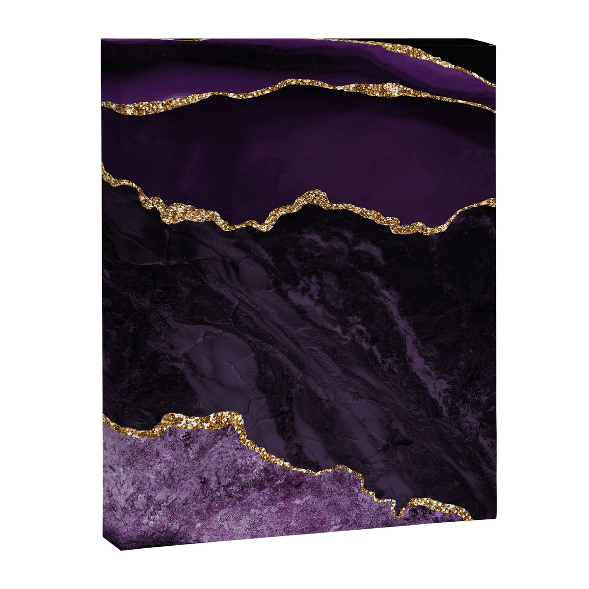 Agate Purple Gold Glitter Design Canvas Print Gallery Image 8