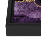 Agate Purple Gold Glitter Design Framed Canvas Print Gallery Image 3