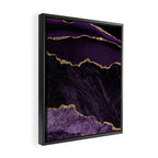 Agate Purple Gold Glitter Design Framed Canvas Print Gallery Image 2