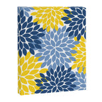Blue Yellow Flower Burst Floral Pattern Canvas Print Gallery Image 8