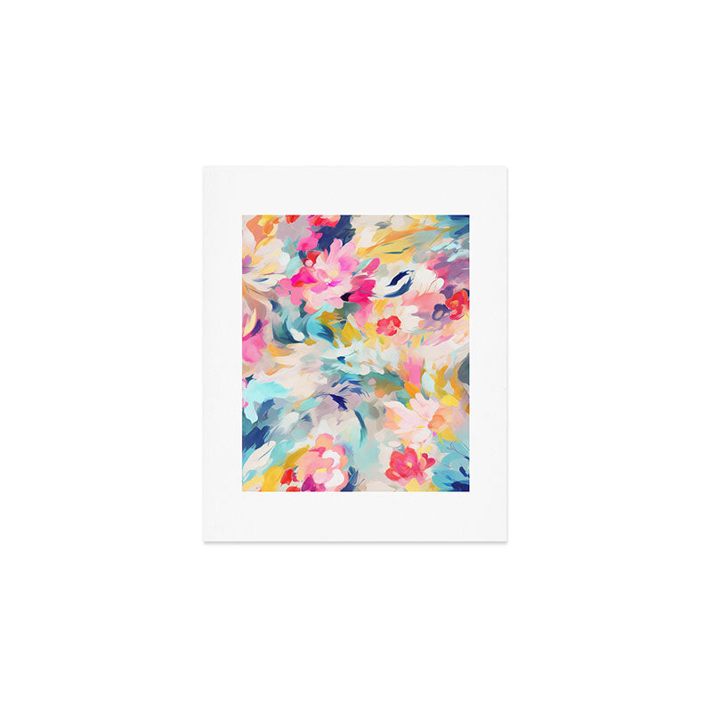 Colorful Abstract Design Rainbow Bold Bright Flowers Art Print Gallery Image 1