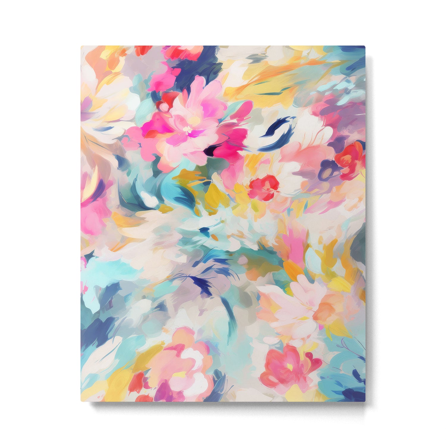 Colorful Abstract Design Rainbow Bold Bright Flowers Metal Print Gallery Image 6