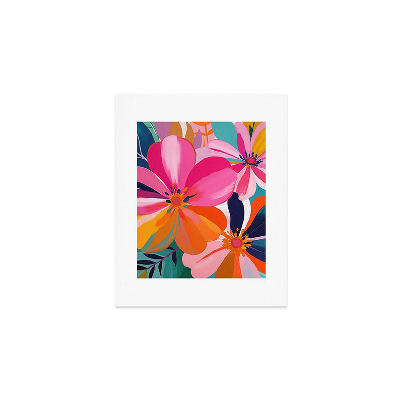 Colorful Flowers Multicolor Floral Art Print Gallery Image 1