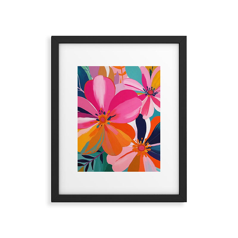 Colorful Flowers Multicolor Floral Framed Art Print Gallery Image 6
