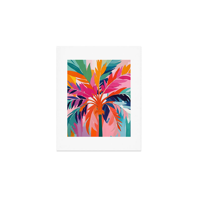 Colorful Tropical Palm Tree  Art Print Gallery Image 1