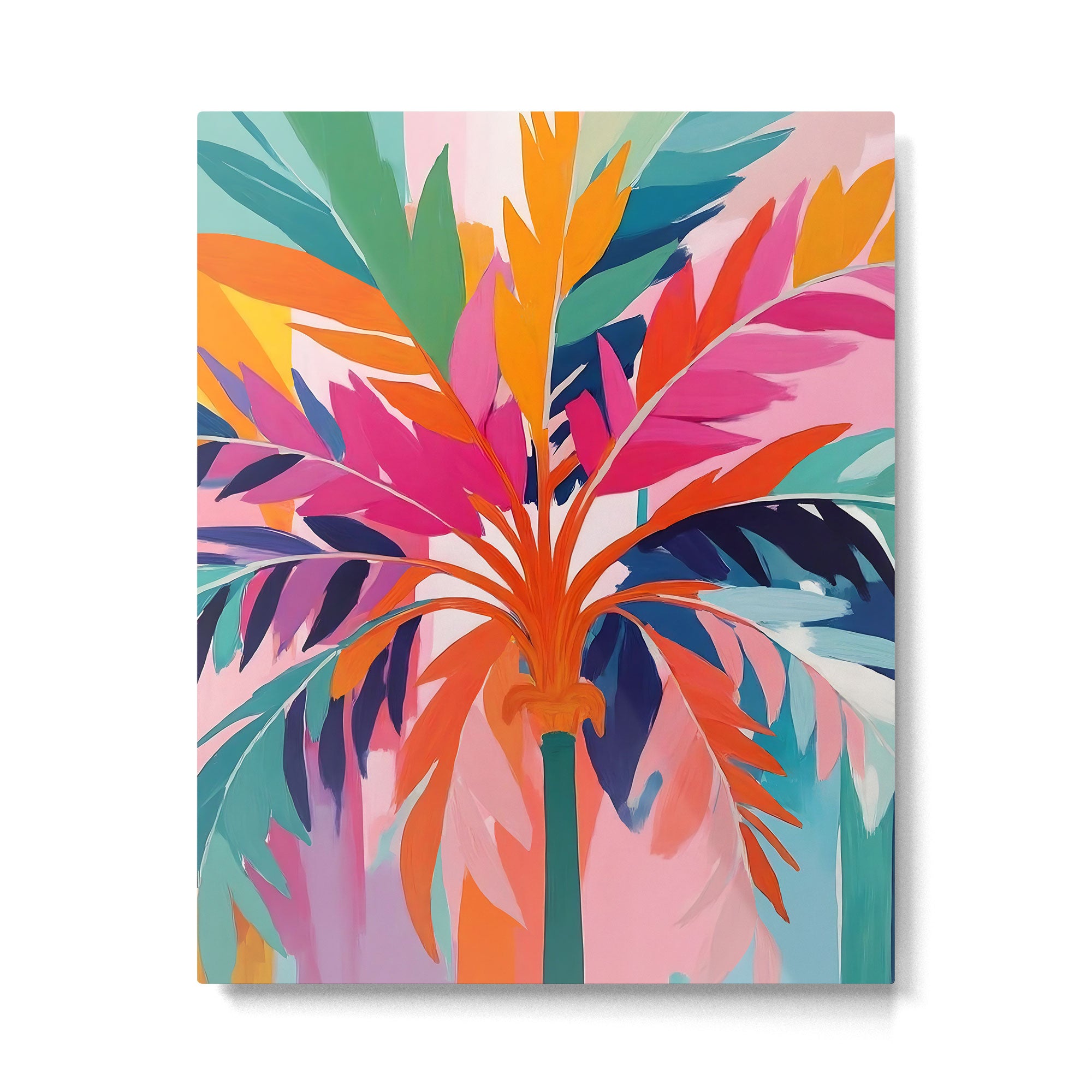 Colorful Tropical Palm Tree  Metal Print Gallery Image 6
