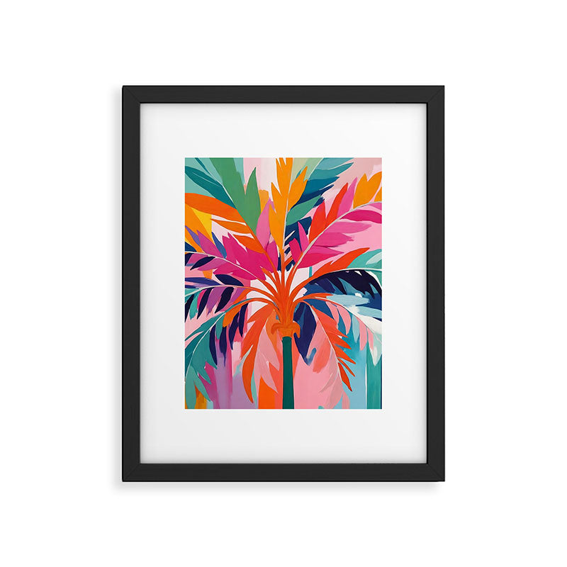 Colorful Tropical Palm Tree  Framed Art Print Gallery Image 6