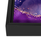 Glitter Agate Purple Pink Indigo Geode Marble Pattern Framed Canvas Print Gallery Image 3