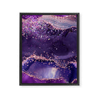 Glitter Agate Purple Pink Indigo Geode Marble Pattern Framed Canvas Print Gallery Image 8