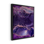Glitter Agate Purple Pink Indigo Geode Marble Pattern Framed Canvas Print Gallery Image 2