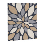 Gray Beige Flower Burst Petals Canvas Print Gallery Image 8
