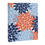 Navy Blue Orange Flower Burst Floral Pattern Dahlia Flower Petals Canvas Print Gallery Image 8