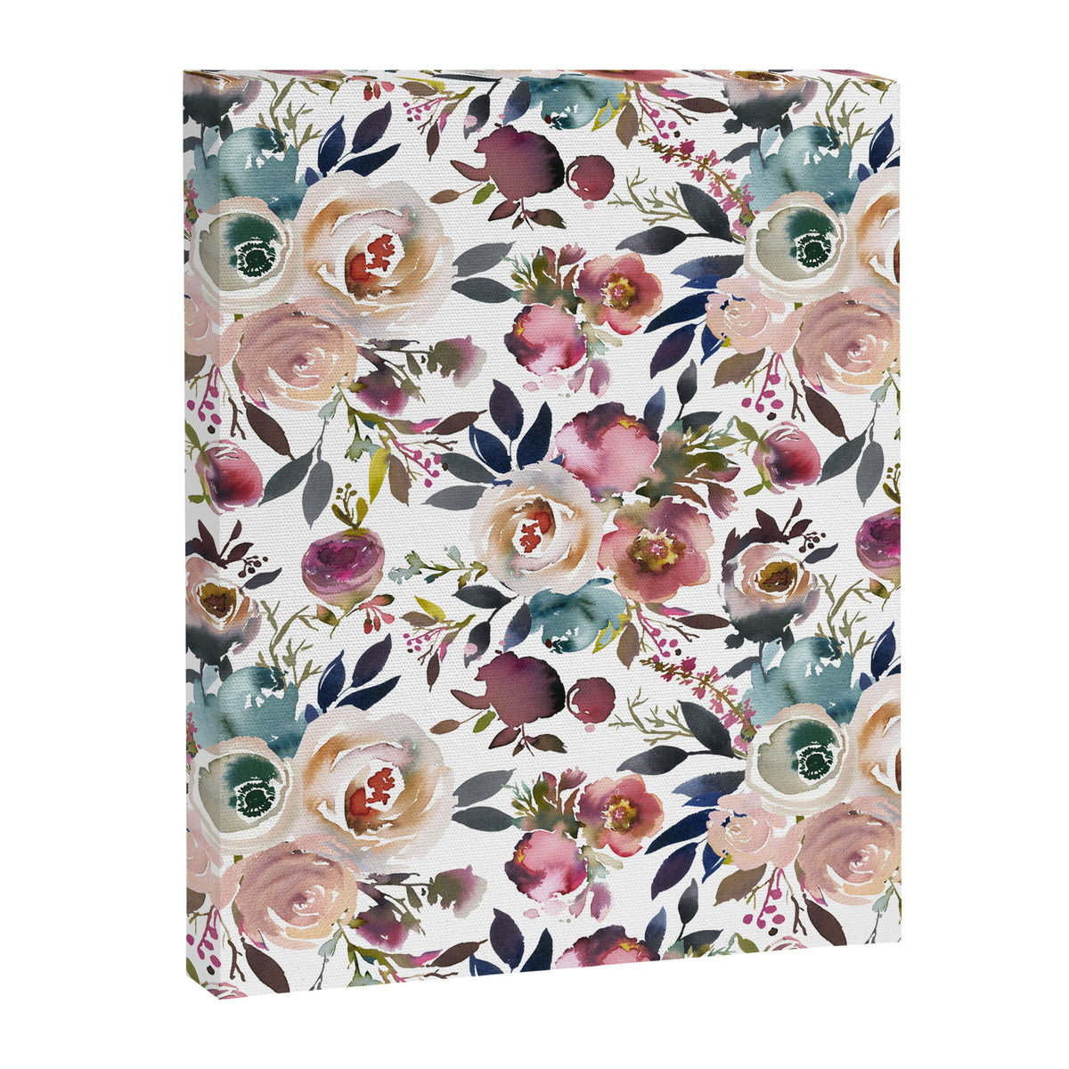 Watercolor Floral Pattern Flowers Canvas Print Gallery Image 8