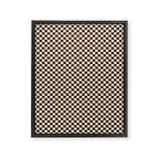 Chocolate Brown and Cream Checkerboard Squares Framed Canvas Print Gallery Image 8