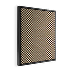 Chocolate Brown and Cream Checkerboard Squares Framed Canvas Print Gallery Image 2