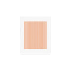 Classic Small Orange Soda French Mattress Ticking Double Stripes Art Print Gallery Image 1