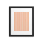 Classic Small Orange Soda French Mattress Ticking Double Stripes Framed Art Print Gallery Image 6