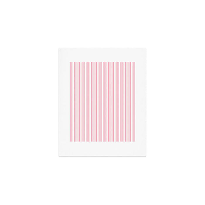 Classic Small Pink Petal French Mattress Ticking Double Stripes Art Print Gallery Image 1