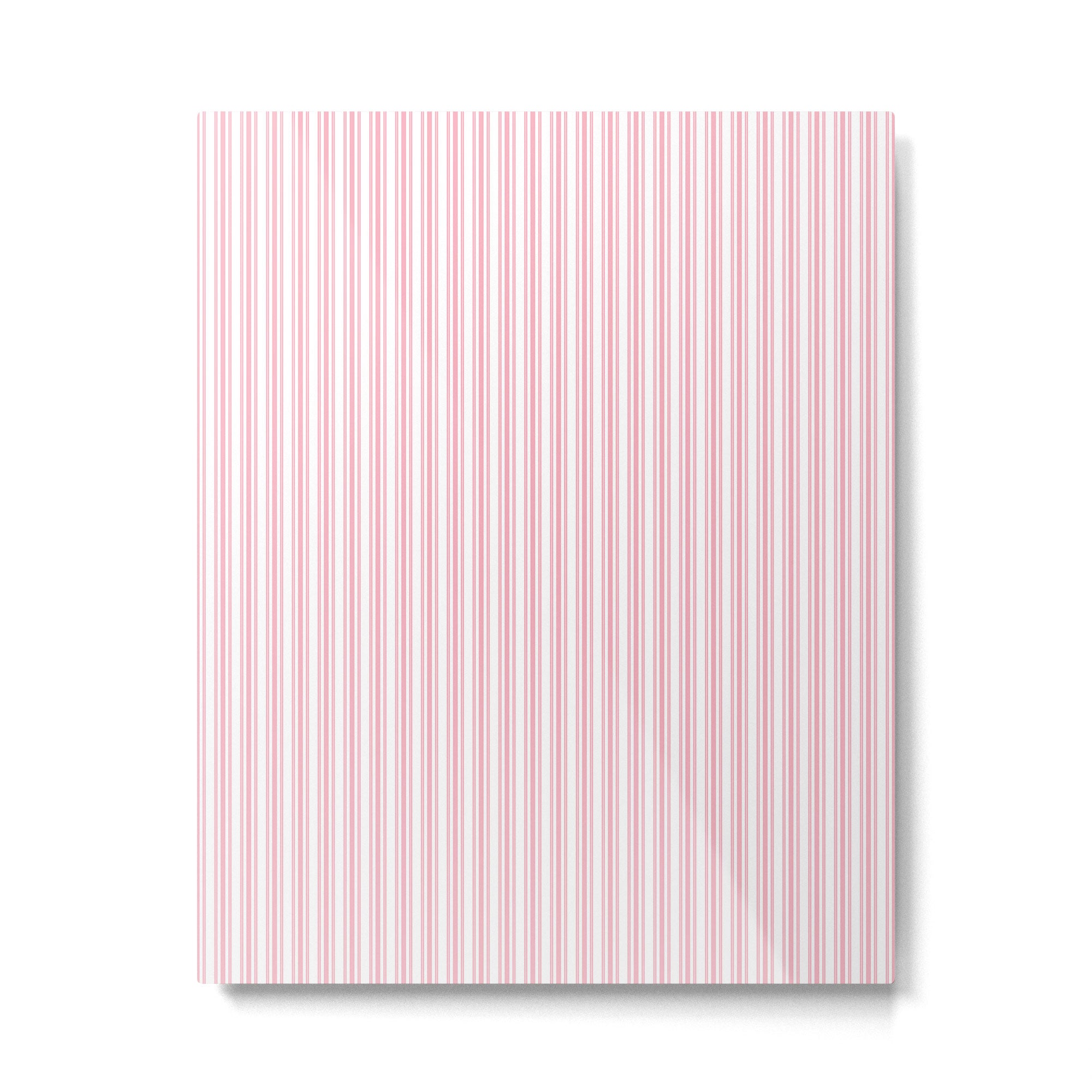 Classic Small Pink Petal French Mattress Ticking Double Stripes Metal Print Gallery Image 6