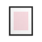 Classic Small Pink Petal French Mattress Ticking Double Stripes Framed Art Print Gallery Image 6