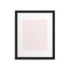 Classic Small Pink Rosebud Pastel Pink French Mattress Ticking Double Stripes Framed Art Print Gallery Image 6