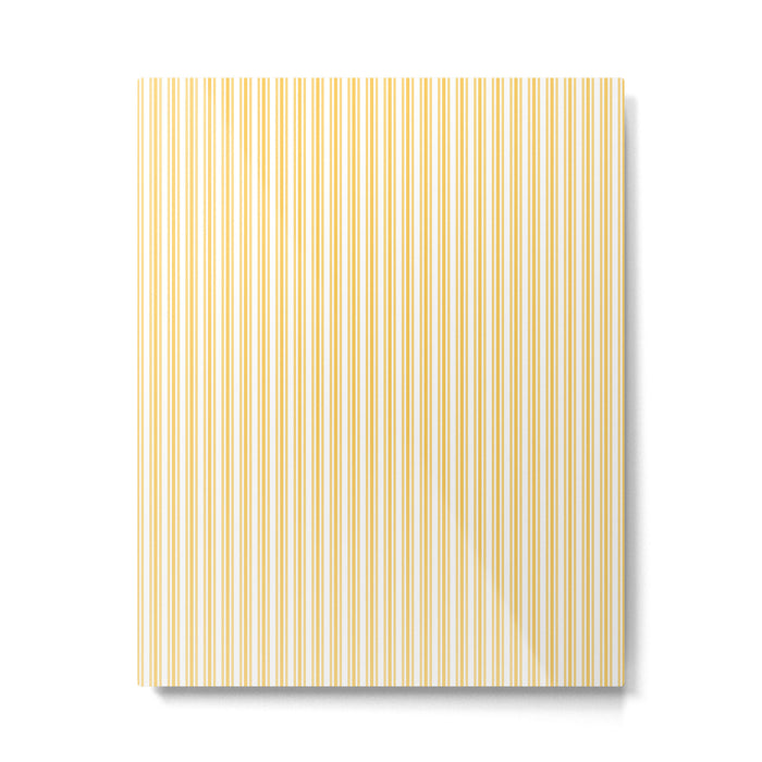 Classic Small Yellow Butter French Mattress Ticking Double Stripes Metal Print Gallery Image 1