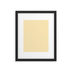 Classic Small Yellow Butter French Mattress Ticking Double Stripes Framed Art Print Gallery Image 6