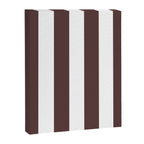 Dark Brown Granite and White Wide Vertical Cabana Tent Stripe Canvas Print Gallery Image 8