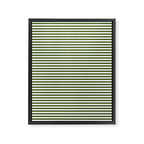 Dark Olive Green and White Horizontal Stripe Pattern for Elegant Interior Accents Framed Canvas Print Gallery Image 8