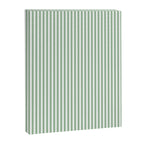 Fern Green and White Micro Vertical Vintage English Country Cottage Ticking Stripe Canvas Print Gallery Image 8