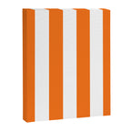 Harvest Pumpkin Orange and White Cabana Tent Stripe Canvas Print Gallery Image 8