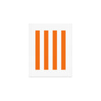 Harvest Pumpkin Orange and White Cabana Tent Stripe Art Print Gallery Image 1