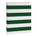 Jumbo Forest Green and White Rustic Horizontal Cabana Stripes Canvas Print Gallery Image 8