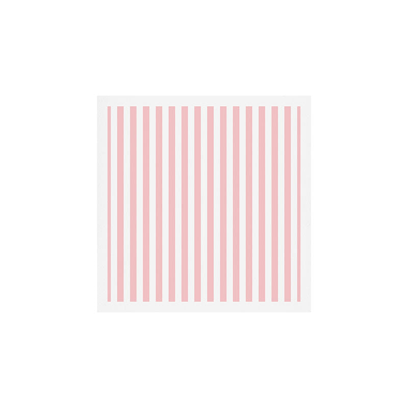 Large Classic Pink and White Stripe Pattern Art Print Gallery Image 1
