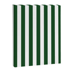 Large Forest Green and White Rustic Vertical Beach Stripes Canvas Print Gallery Image 8
