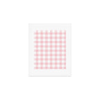 Large Valentine Soft Blush Pink and White Buffalo Check Plaid Art Print Gallery Image 1