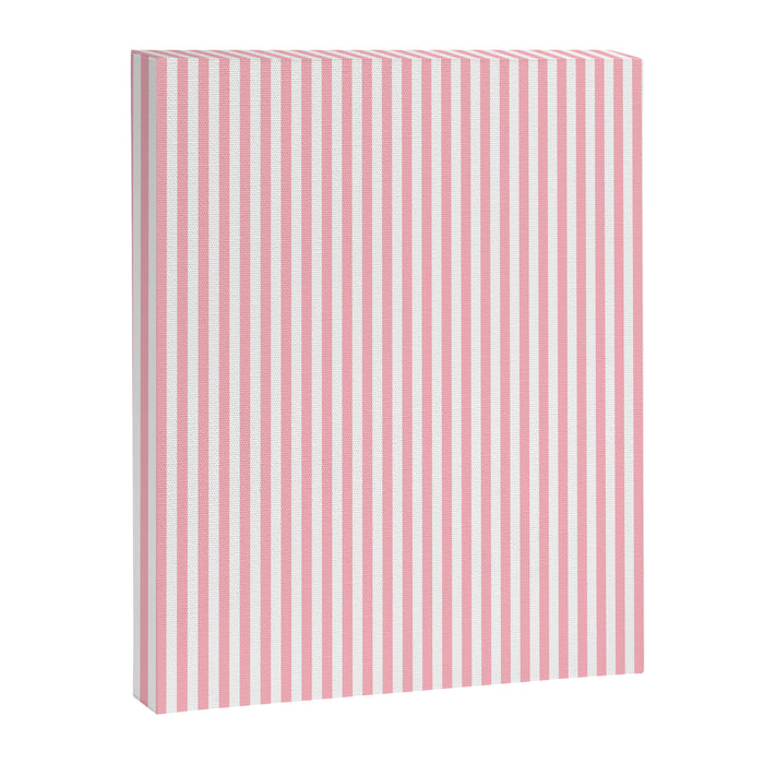Light Pink and White Vertical Stripe Pattern for Refined Interior Design Canvas Print Gallery Image 1