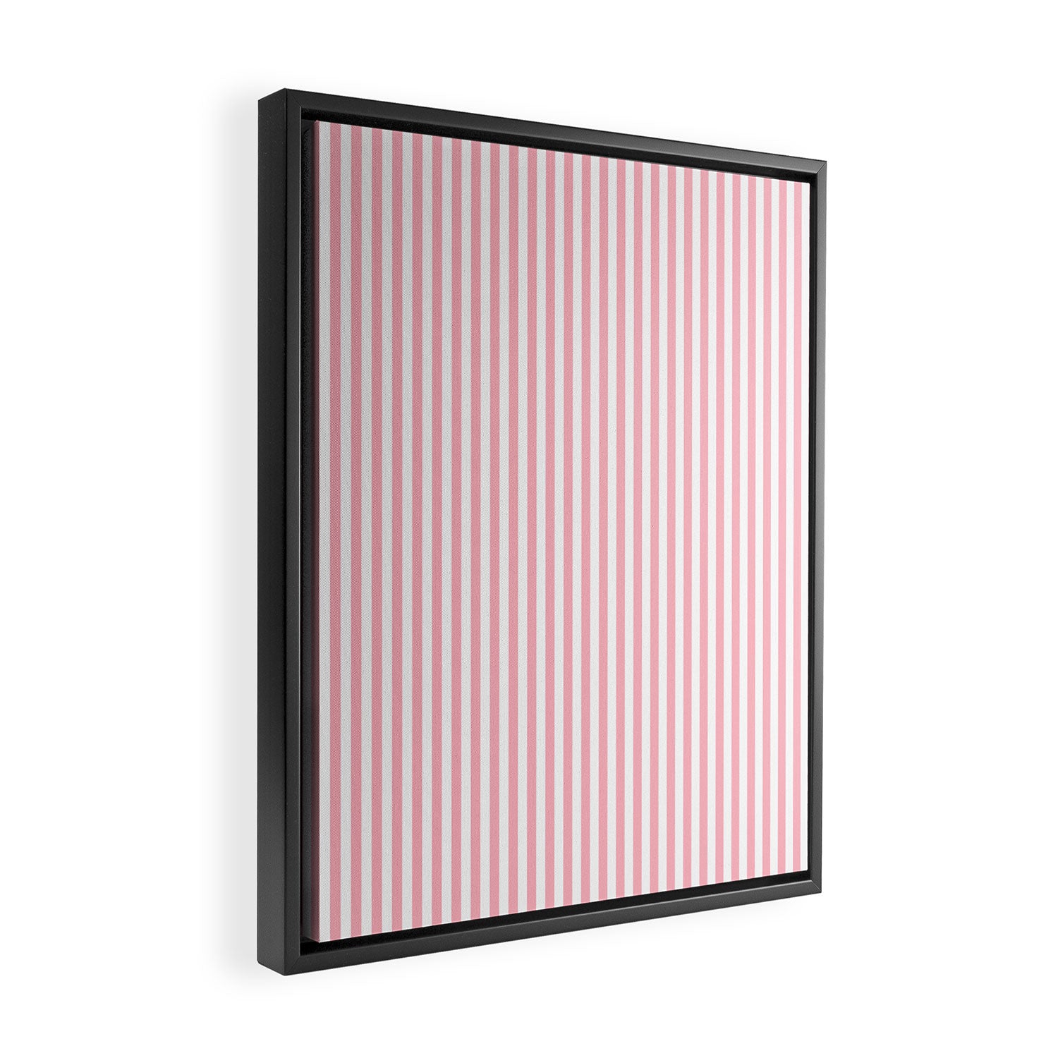 Light Pink and White Vertical Stripe Pattern for Refined Interior Design Framed Canvas Print Gallery Image 2