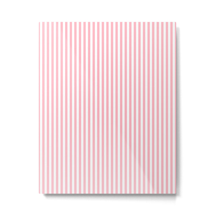 Light Pink and White Vertical Stripe Pattern for Refined Interior Design Metal Print Gallery Image 1