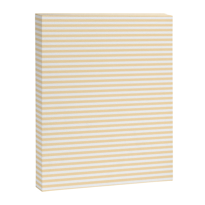 Moccasin Yellow White Horizontal Stripe Pattern for Cozy Interior Accents Canvas Print Gallery Image 1
