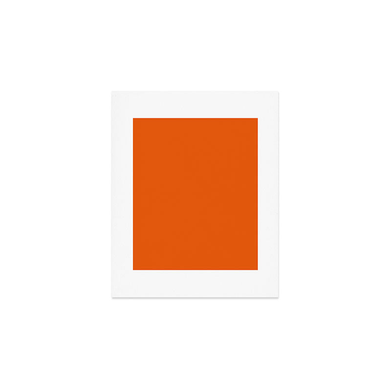 Orange Soda Solid Summer Party Color Art Print Gallery Image 1