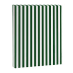 Original Forest Green and White Rustic Vertical Tent Stripes Canvas Print Gallery Image 8