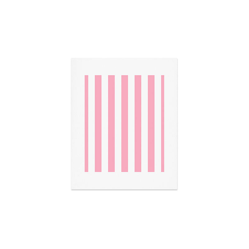 Palm Beach Pink Vertical Tent Stripes Florida Colors of the Sunshine State Art Print Gallery Image 1