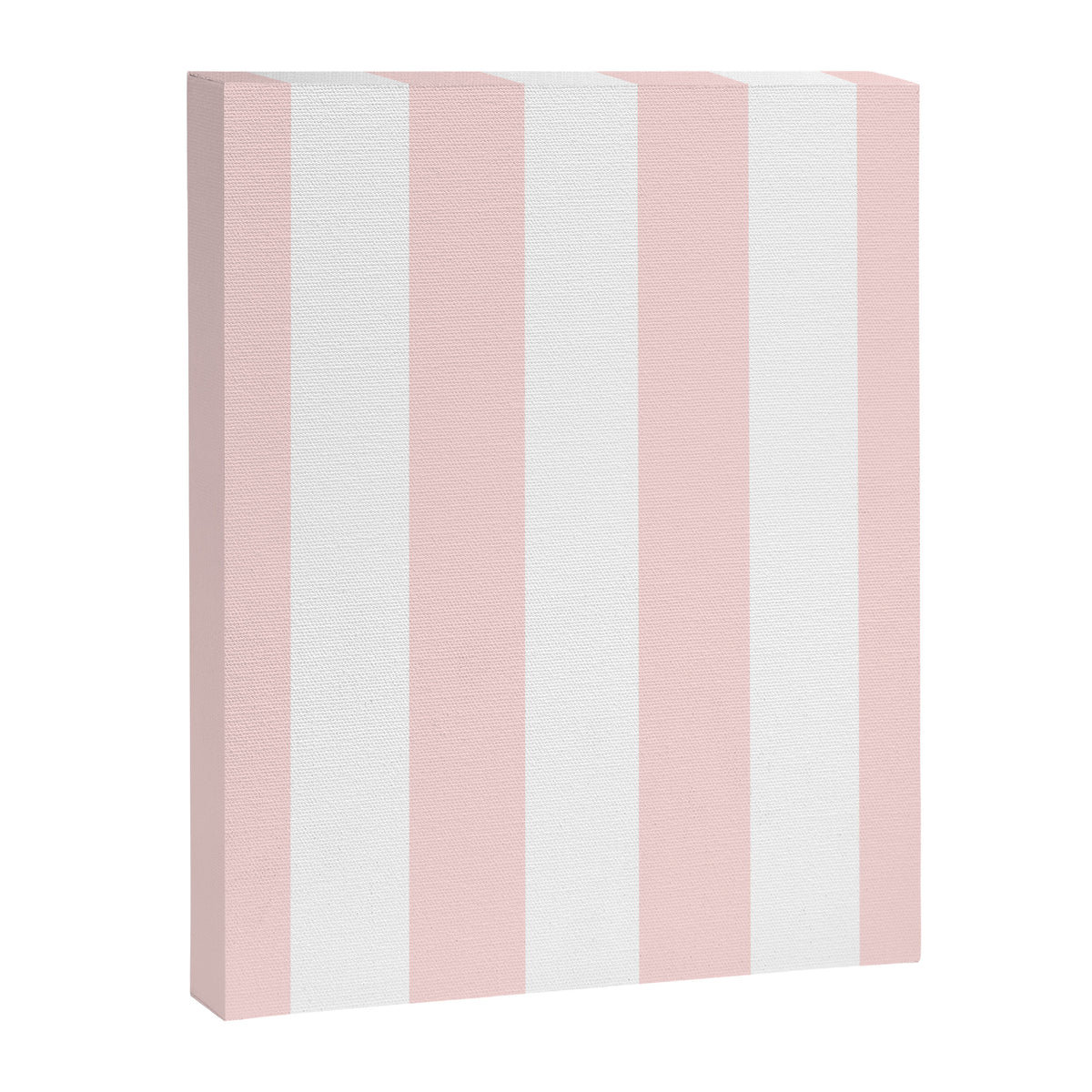 Pink Bubblegum Pop and White Wide Cabana Stripes Canvas Print Gallery Image 8