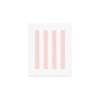 Pink Bubblegum Pop and White Wide Cabana Stripes Art Print Gallery Image 1
