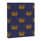Royal Blue with Gold Crowns Canvas Print Gallery Image 8