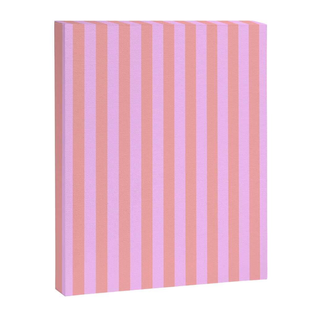 Sand Pink and Clematis Pink Summer Gazebo Stripes Canvas Print Gallery Image 8